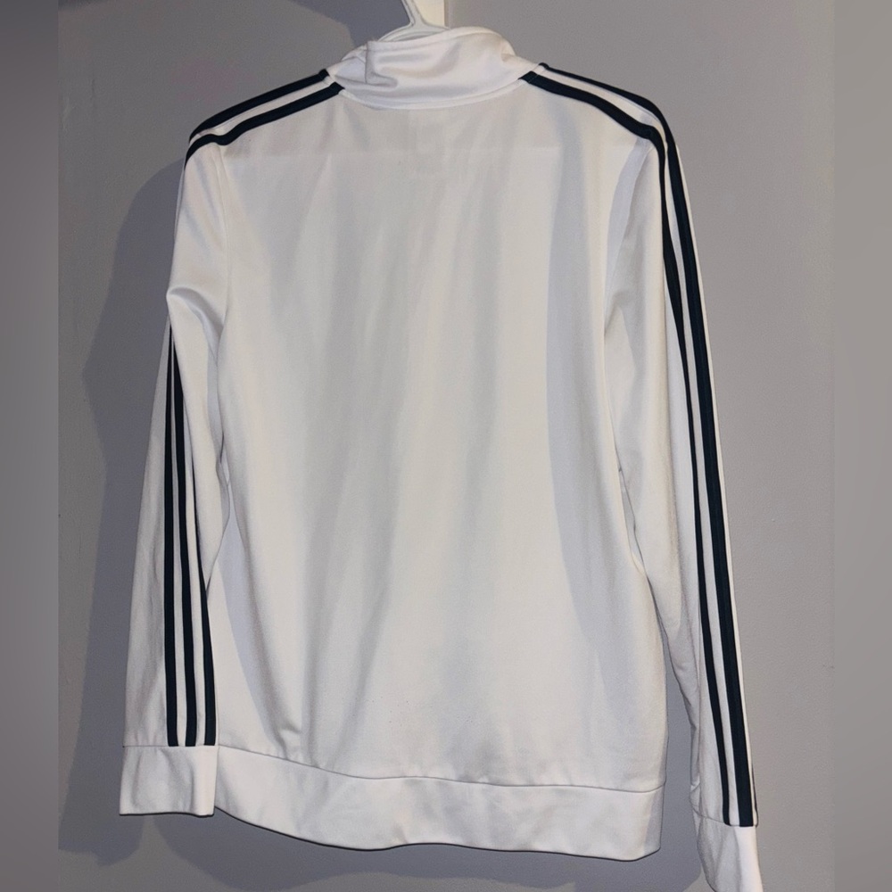 Authentic Adidas Women's White Zip Sweater - Picture 2 of 4